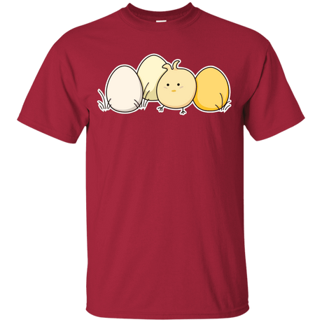 T-Shirts Cardinal / YXS Kawaii Easter Chick and Eggs Youth T-Shirt