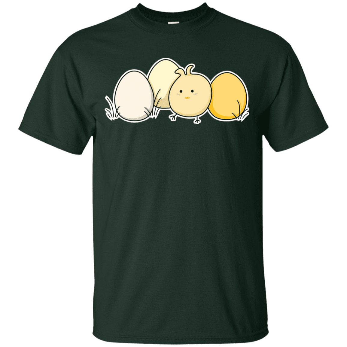 T-Shirts Forest / YXS Kawaii Easter Chick and Eggs Youth T-Shirt