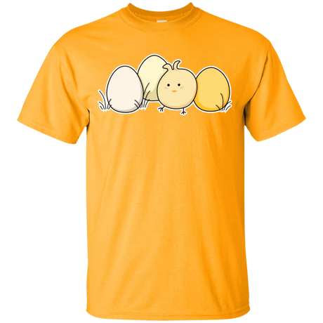 T-Shirts Gold / YXS Kawaii Easter Chick and Eggs Youth T-Shirt