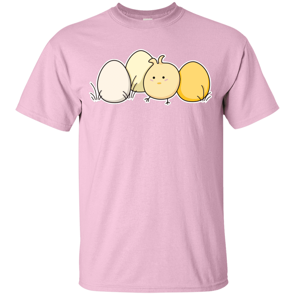 T-Shirts Light Pink / YXS Kawaii Easter Chick and Eggs Youth T-Shirt