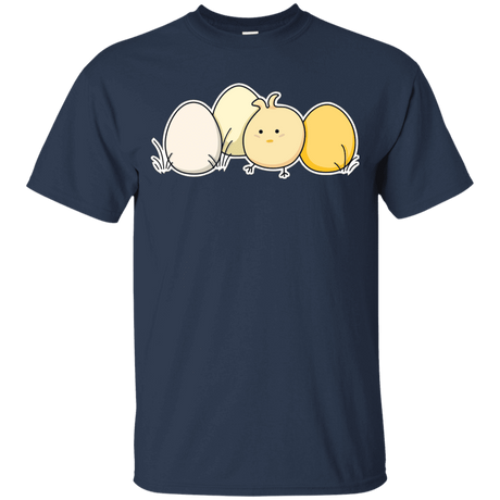 T-Shirts Navy / YXS Kawaii Easter Chick and Eggs Youth T-Shirt