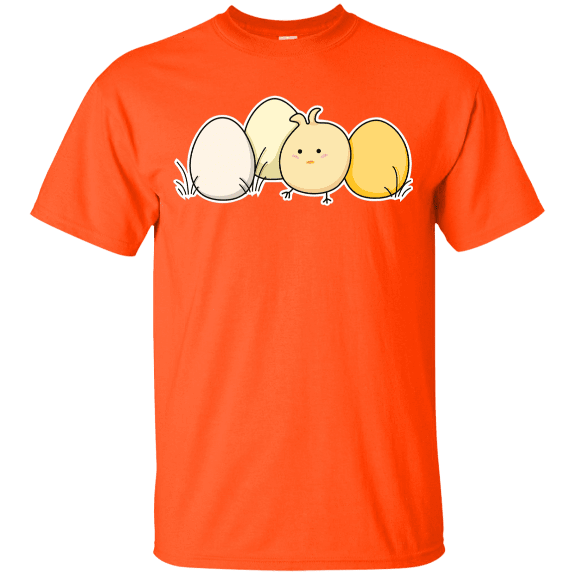 T-Shirts Orange / YXS Kawaii Easter Chick and Eggs Youth T-Shirt