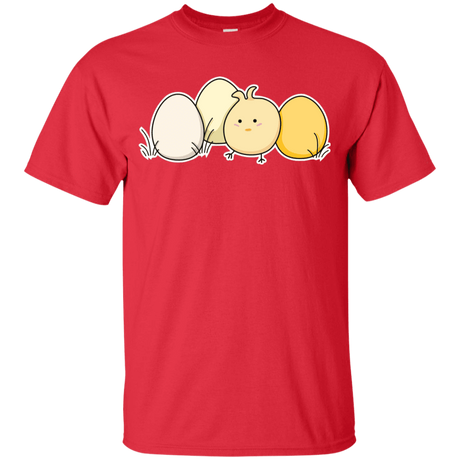 T-Shirts Red / YXS Kawaii Easter Chick and Eggs Youth T-Shirt