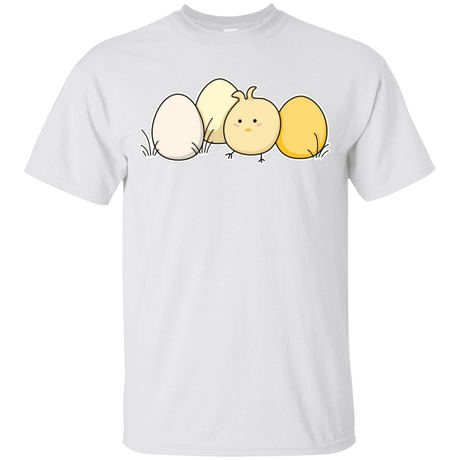 T-Shirts White / YXS Kawaii Easter Chick and Eggs Youth T-Shirt