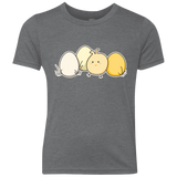 T-Shirts Premium Heather / YXS Kawaii Easter Chick and Eggs Youth Triblend T-Shirt