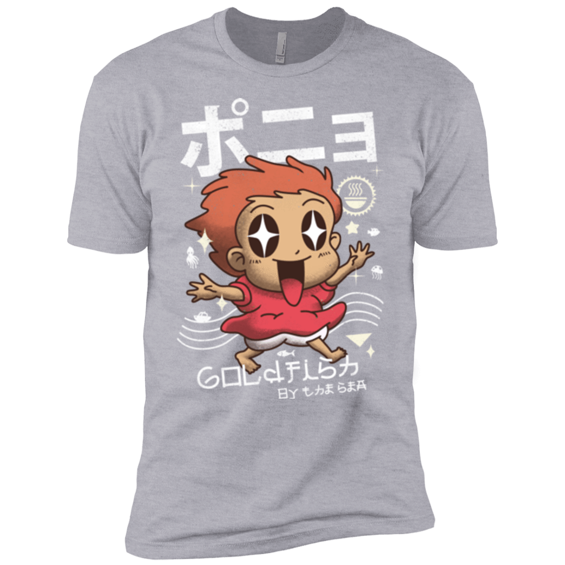 T-Shirts Heather Grey / YXS Kawaii Gold Fish Boys Premium T-Shirt