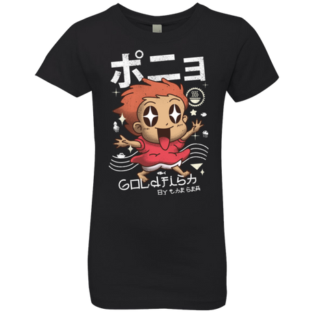 T-Shirts Black / YXS Kawaii Gold Fish Girls Premium T-Shirt