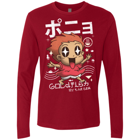 T-Shirts Cardinal / Small Kawaii Gold Fish Men's Premium Long Sleeve