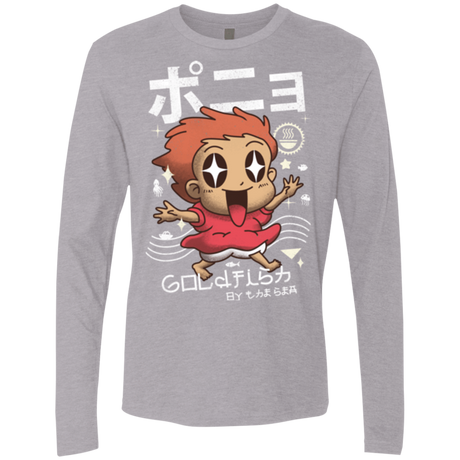 T-Shirts Heather Grey / Small Kawaii Gold Fish Men's Premium Long Sleeve