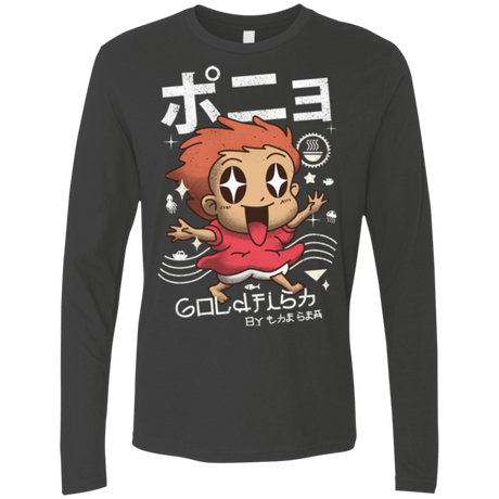 T-Shirts Heavy Metal / Small Kawaii Gold Fish Men's Premium Long Sleeve