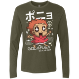 T-Shirts Military Green / Small Kawaii Gold Fish Men's Premium Long Sleeve