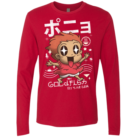 T-Shirts Red / Small Kawaii Gold Fish Men's Premium Long Sleeve
