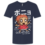 T-Shirts Midnight Navy / X-Small Kawaii Gold Fish Men's Premium V-Neck