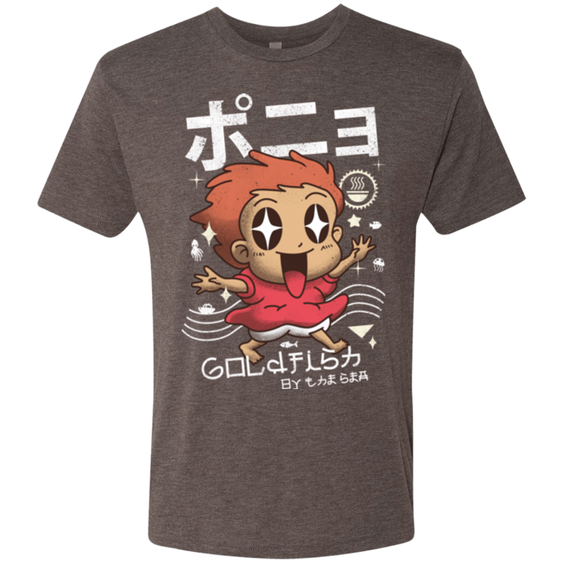 T-Shirts Macchiato / Small Kawaii Gold Fish Men's Triblend T-Shirt