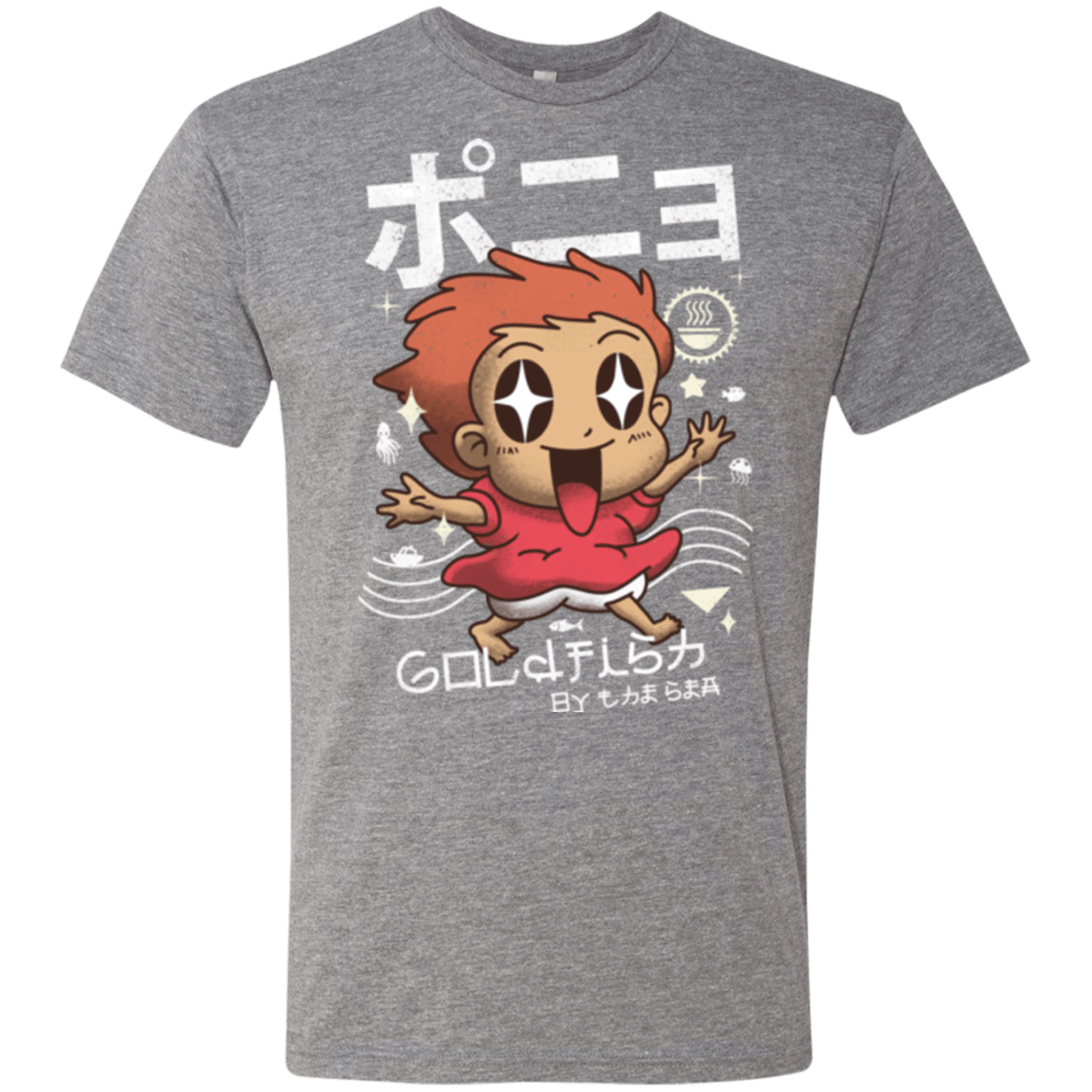 T-Shirts Premium Heather / Small Kawaii Gold Fish Men's Triblend T-Shirt