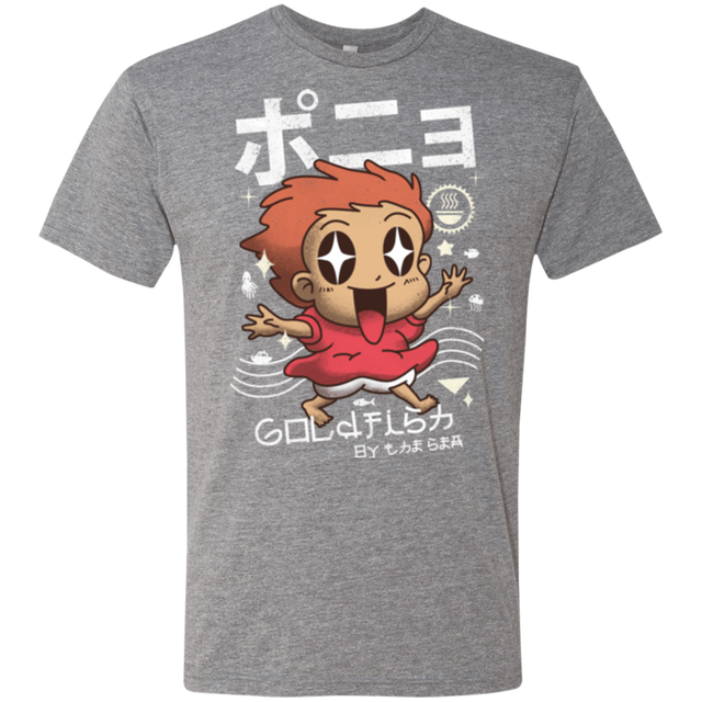 T-Shirts Premium Heather / Small Kawaii Gold Fish Men's Triblend T-Shirt