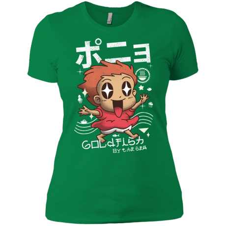 T-Shirts Kelly Green / X-Small Kawaii Gold Fish Women's Premium T-Shirt