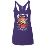 T-Shirts Purple / X-Small Kawaii Gold Fish Women's Triblend Racerback Tank