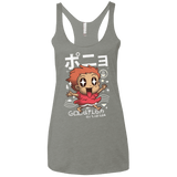 T-Shirts Venetian Grey / X-Small Kawaii Gold Fish Women's Triblend Racerback Tank