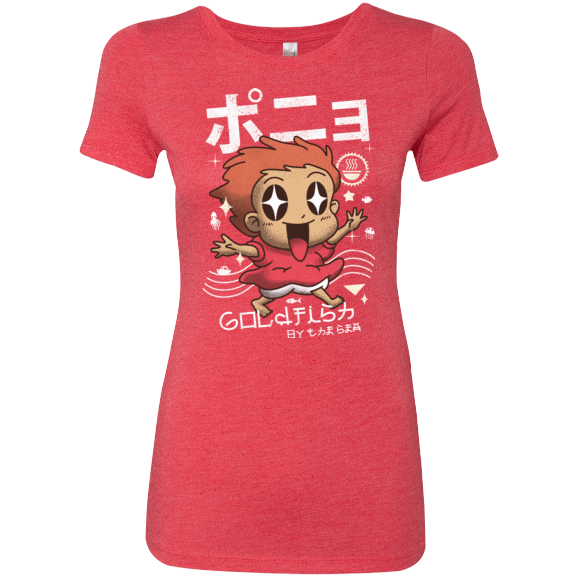 T-Shirts Vintage Red / Small Kawaii Gold Fish Women's Triblend T-Shirt