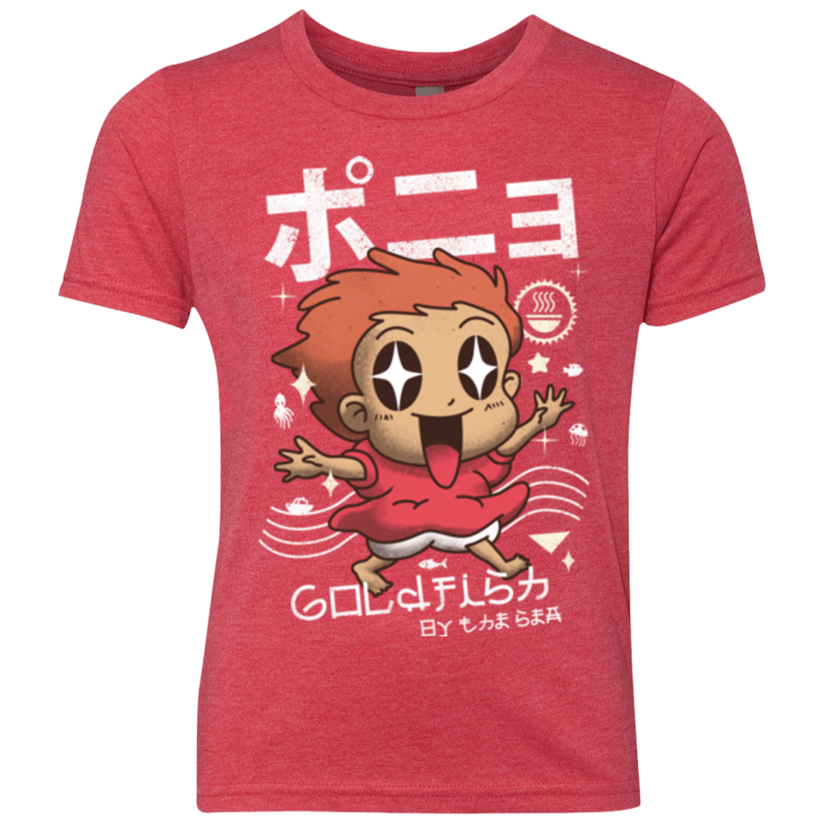 T-Shirts Vintage Red / YXS Kawaii Gold Fish Youth Triblend T-Shirt
