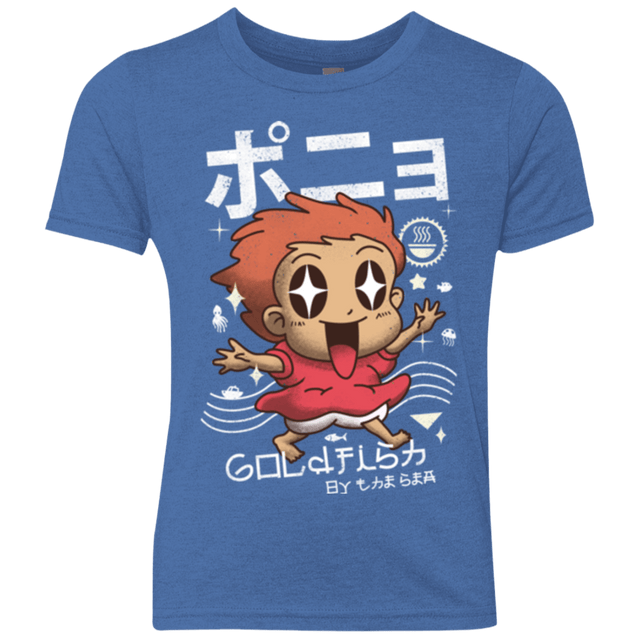 T-Shirts Vintage Royal / YXS Kawaii Gold Fish Youth Triblend T-Shirt