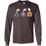 T-Shirts Dark Chocolate / S Kawaii Halloween Potions Men's Long Sleeve T-Shirt