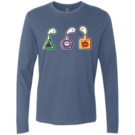 T-Shirts Indigo / S Kawaii Halloween Potions Men's Premium Long Sleeve