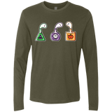 T-Shirts Military Green / S Kawaii Halloween Potions Men's Premium Long Sleeve