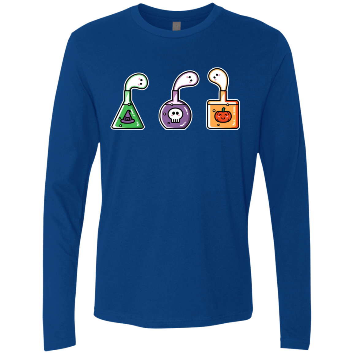 T-Shirts Royal / S Kawaii Halloween Potions Men's Premium Long Sleeve