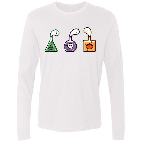 T-Shirts White / S Kawaii Halloween Potions Men's Premium Long Sleeve