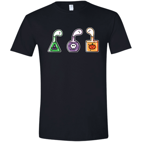 T-Shirts Black / X-Small Kawaii Halloween Potions Men's Semi-Fitted Softstyle