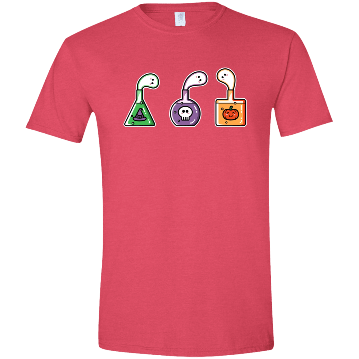 T-Shirts Heather Red / S Kawaii Halloween Potions Men's Semi-Fitted Softstyle