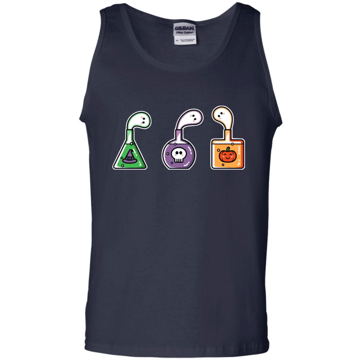 T-Shirts Navy / S Kawaii Halloween Potions Men's Tank Top