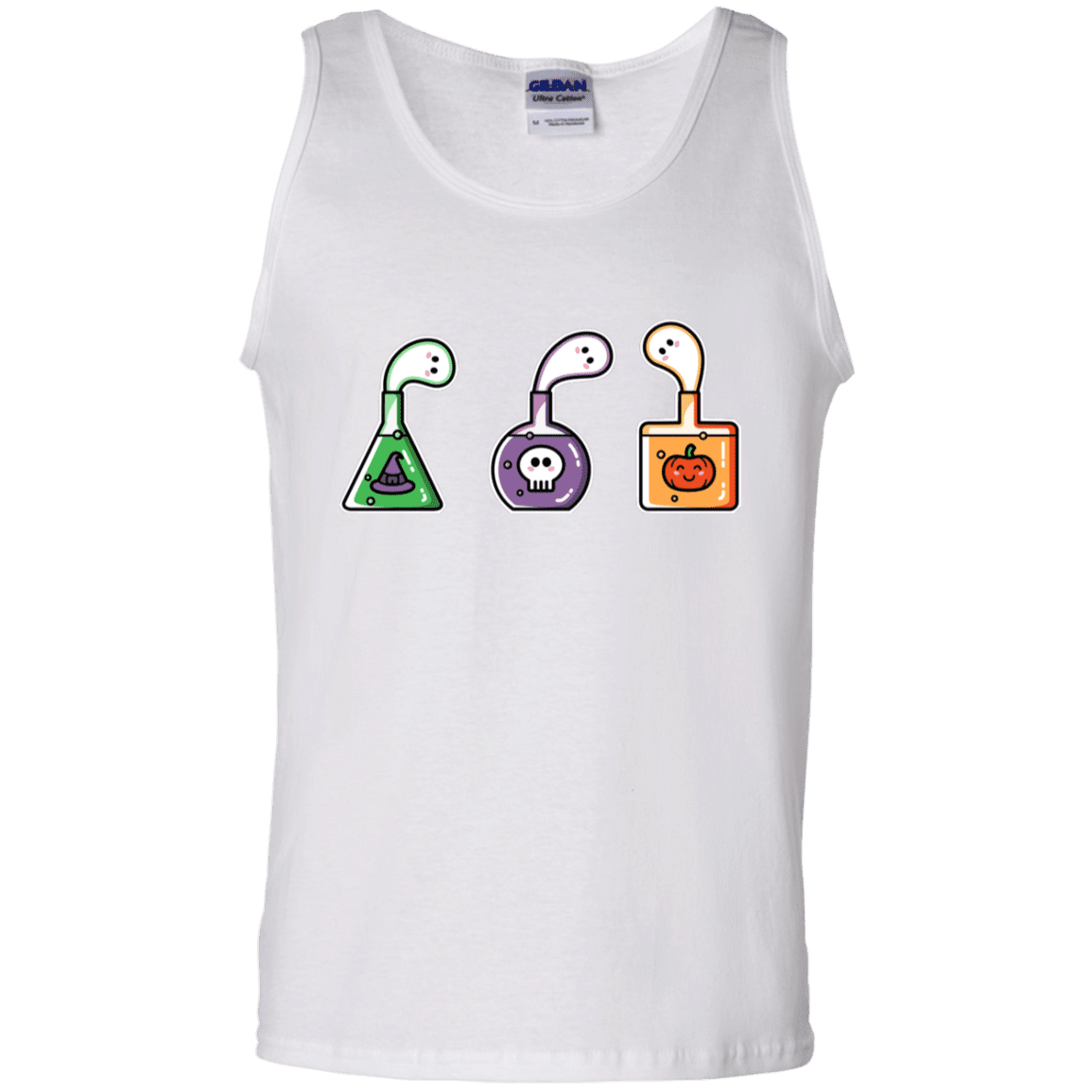 T-Shirts White / S Kawaii Halloween Potions Men's Tank Top