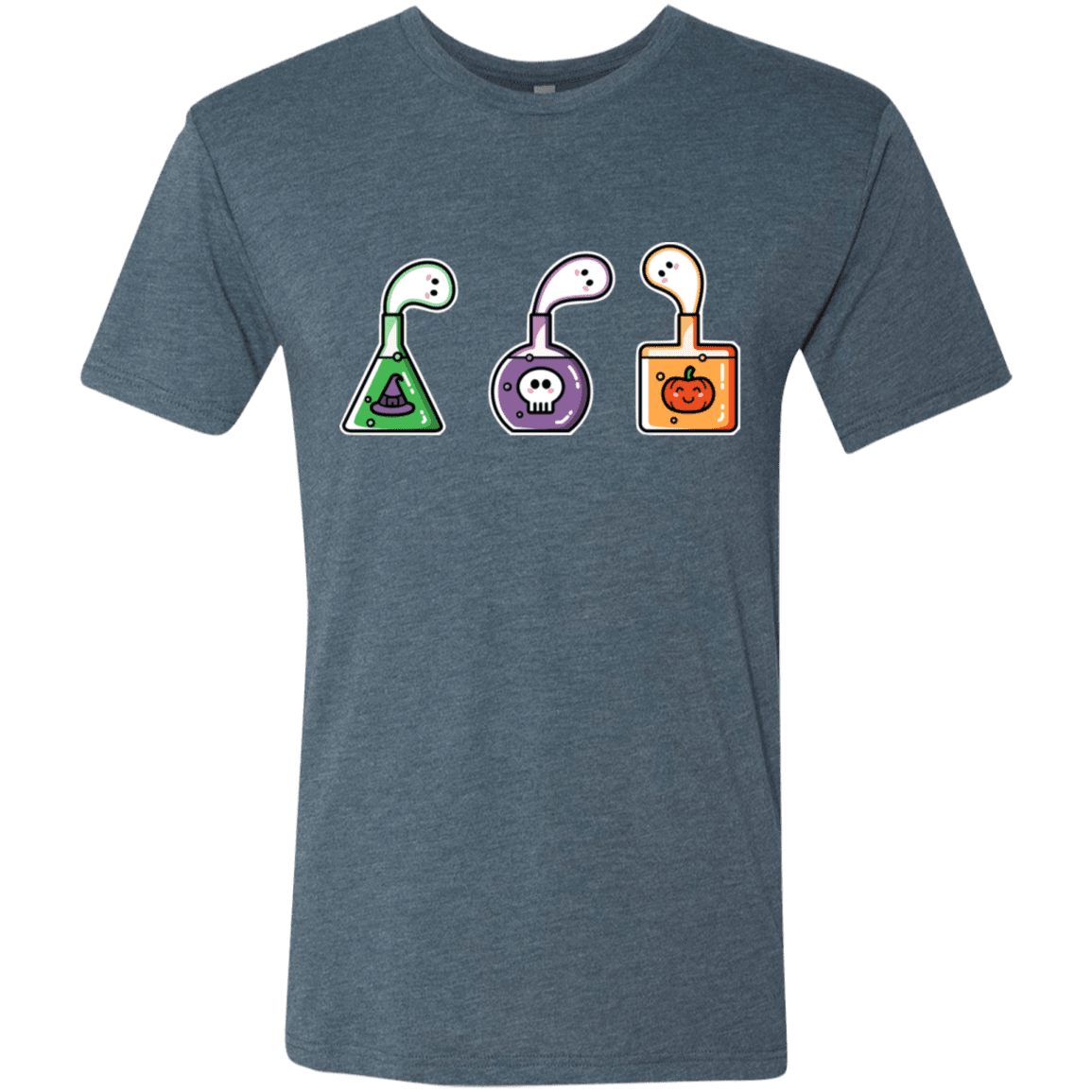 T-Shirts Indigo / S Kawaii Halloween Potions Men's Triblend T-Shirt
