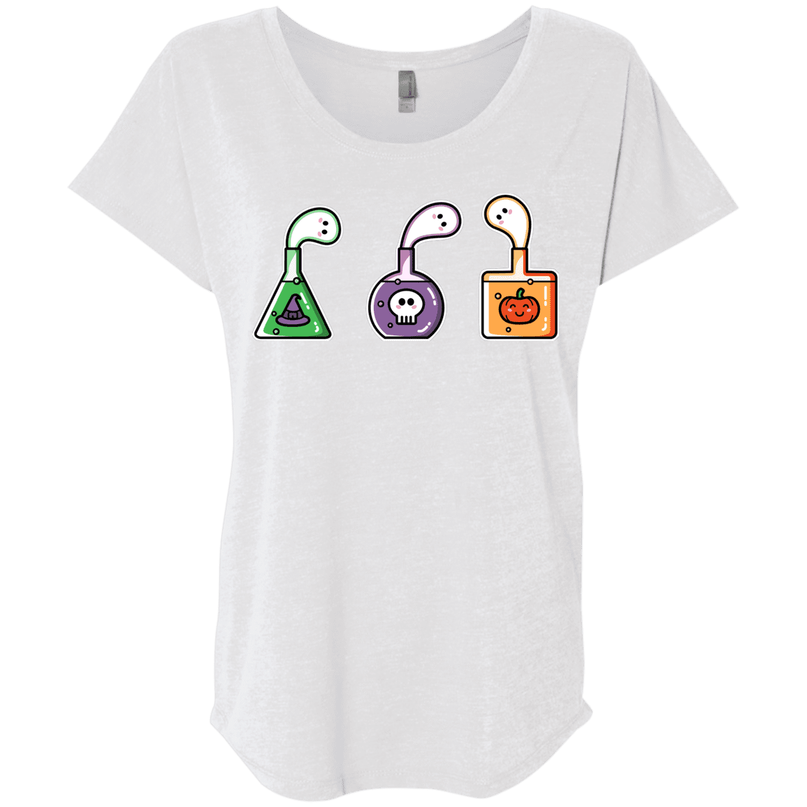 T-Shirts Heather White / X-Small Kawaii Halloween Potions Triblend Dolman Sleeve