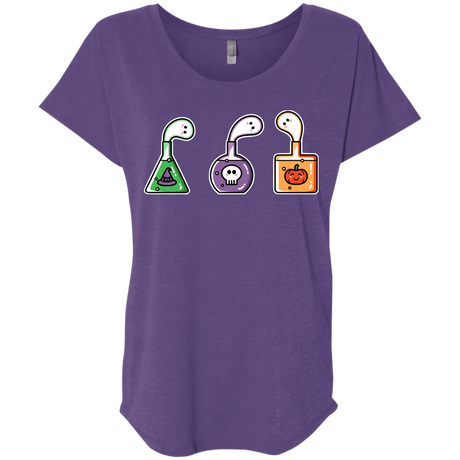 T-Shirts Purple Rush / X-Small Kawaii Halloween Potions Triblend Dolman Sleeve