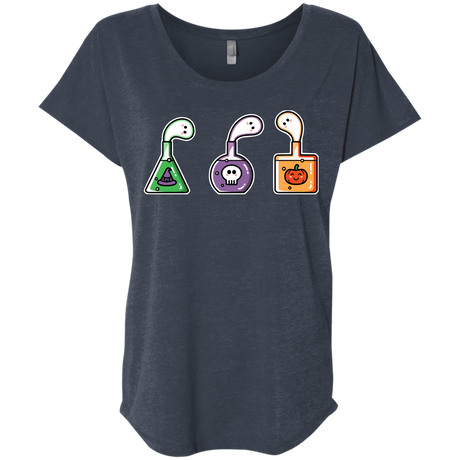 T-Shirts Vintage Navy / X-Small Kawaii Halloween Potions Triblend Dolman Sleeve