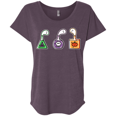 T-Shirts Vintage Purple / X-Small Kawaii Halloween Potions Triblend Dolman Sleeve