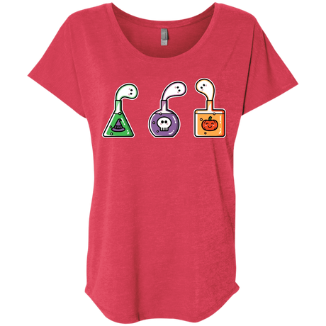 T-Shirts Vintage Red / X-Small Kawaii Halloween Potions Triblend Dolman Sleeve