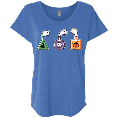 T-Shirts Vintage Royal / X-Small Kawaii Halloween Potions Triblend Dolman Sleeve