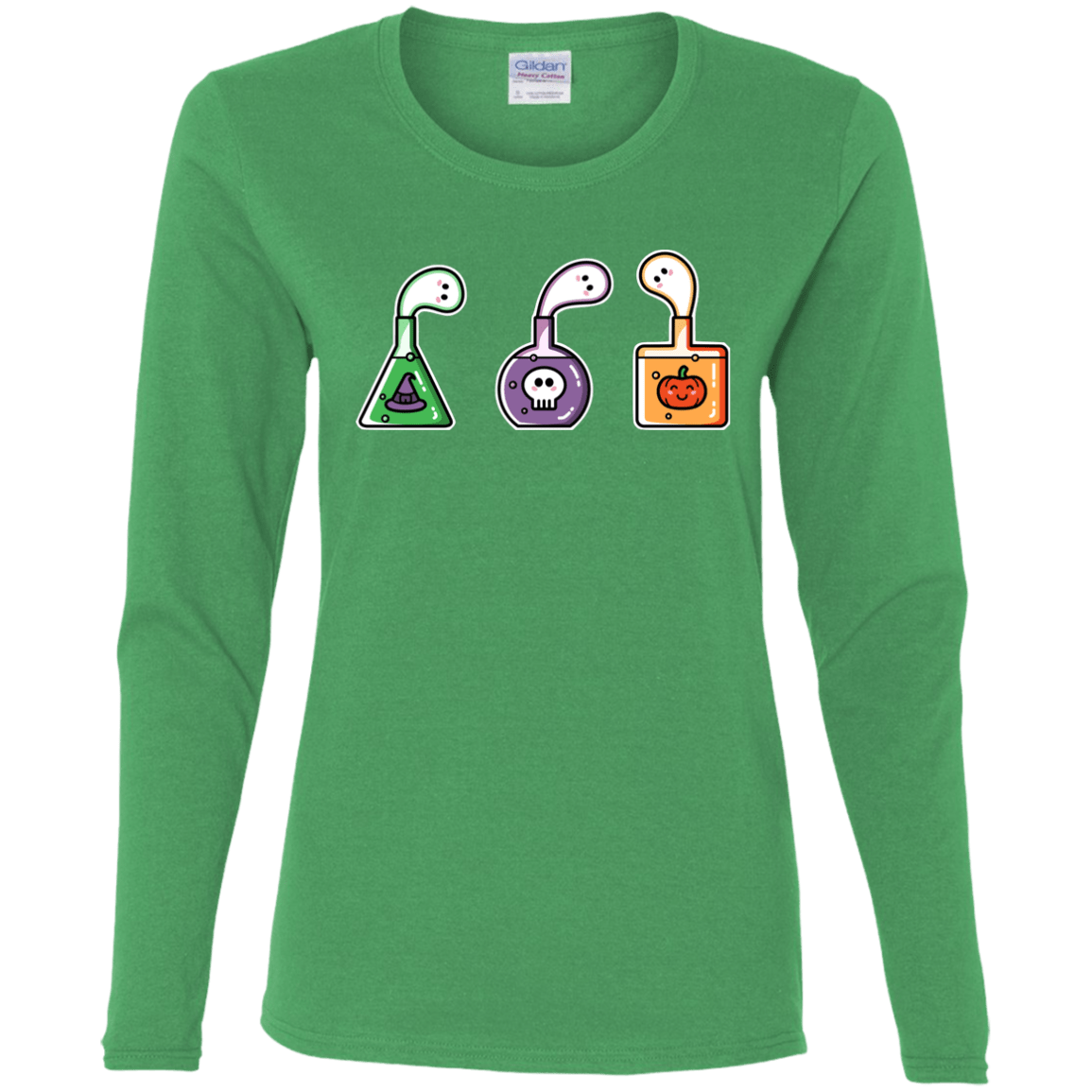 T-Shirts Irish Green / S Kawaii Halloween Potions Women's Long Sleeve T-Shirt