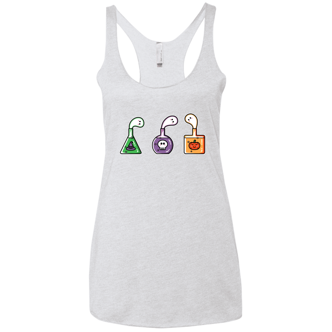 T-Shirts Heather White / X-Small Kawaii Halloween Potions Women's Triblend Racerback Tank