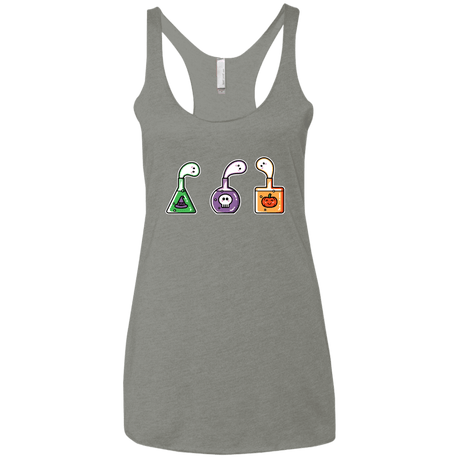 T-Shirts Venetian Grey / X-Small Kawaii Halloween Potions Women's Triblend Racerback Tank