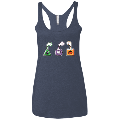 T-Shirts Vintage Navy / X-Small Kawaii Halloween Potions Women's Triblend Racerback Tank