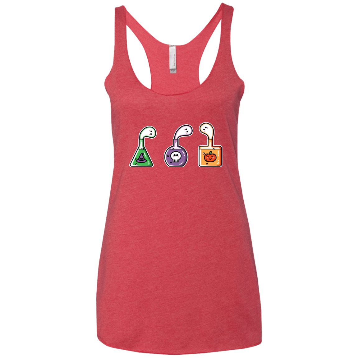 T-Shirts Vintage Red / X-Small Kawaii Halloween Potions Women's Triblend Racerback Tank