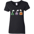 T-Shirts Black / S Kawaii Halloween Potions Women's V-Neck T-Shirt