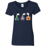 T-Shirts Navy / S Kawaii Halloween Potions Women's V-Neck T-Shirt