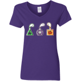 T-Shirts Purple / S Kawaii Halloween Potions Women's V-Neck T-Shirt